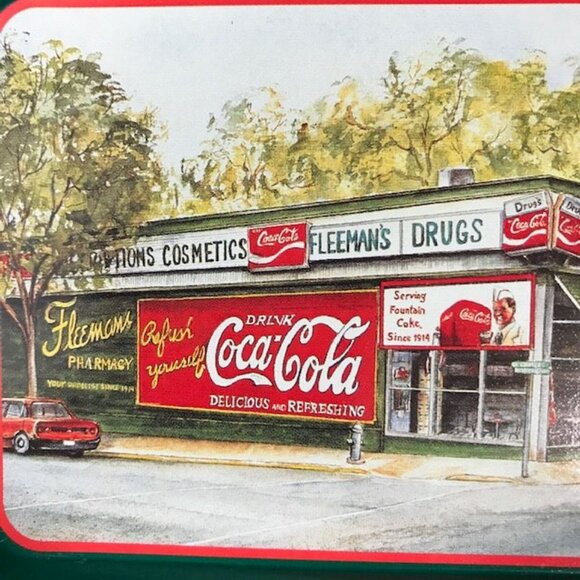 Set of 3 Vintage Coca-Cola Mailbox Tin + 2 Jeanne Mack Artwork Mailbox Tin Trays - Picture 13 of 16